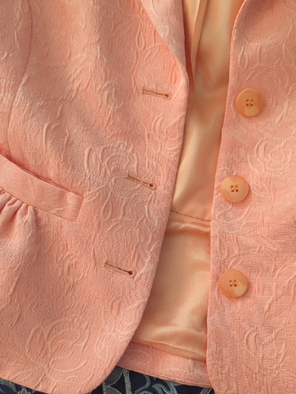 Cache Peach Floral Jacquard Blazer - Picture 8 of 8